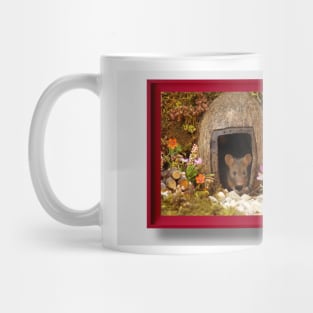 George the mouse in a log pile House Mug